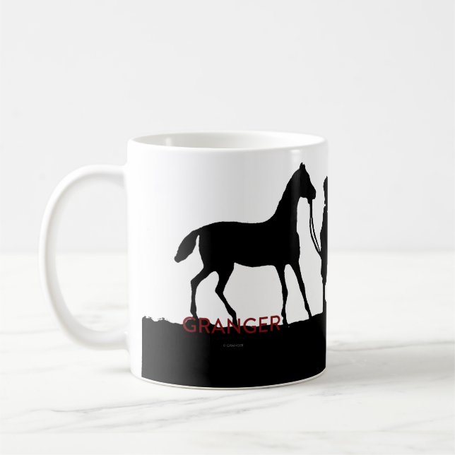 Caneca De Café Silhueta: Negociante de cavalo (Esquerda)