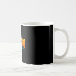 Caneca De Café Silhueta Retro da Montanha
