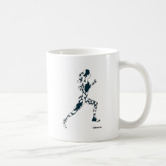 Caneca De Café Silhueta Running - floral