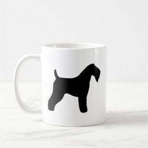 Caneca De Café Silhuetas da Raça de Cão Kerry Blue Terrier