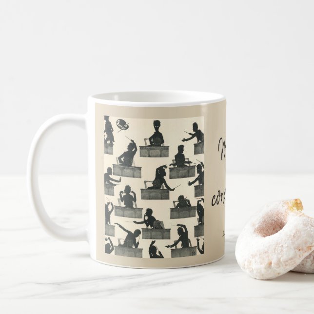 Caneca De Café Silhuetas de condução clássicas de Gustav Mahler (Com Donut)