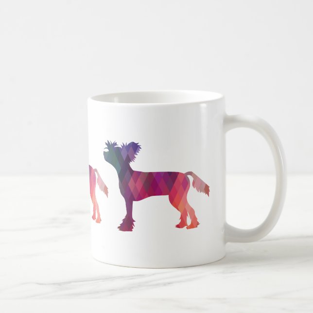 Caneca De Café Silhuette Geométrico Chinês Crested (Direita)