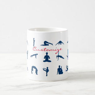 Caneca De Café Silhuette Yoga Poses Thunder_Cove