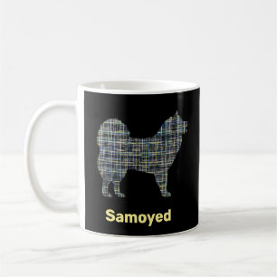 Caneca De Café Silhute de Cachorro Samovido Amarelo e Preto