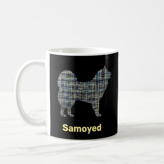 Caneca De Café Silhute de Cachorro Samovido Amarelo e Preto (Esquerda)