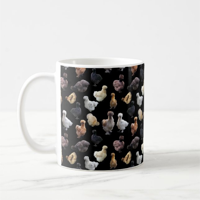 Caneca De Café Silkie Bantam Chickens (Esquerda)
