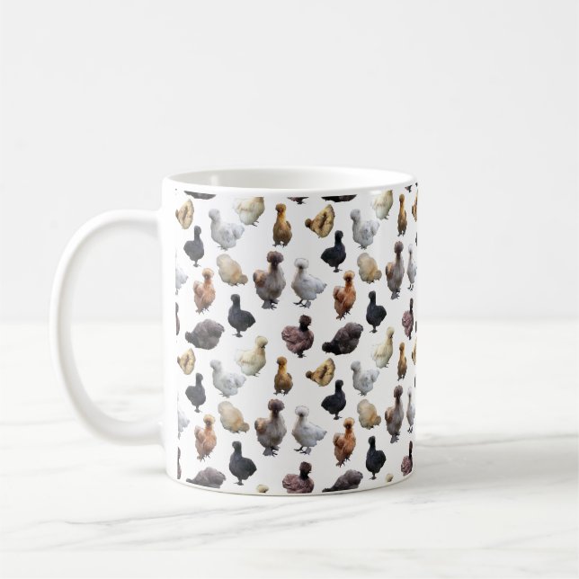 Caneca De Café Silkie Bantam Chickens (Esquerda)