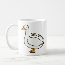 Caneca De Café Silly Goose Funny Cartoon Goose