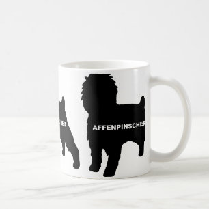 Caneca De Café silo preto nome Affenpinscher