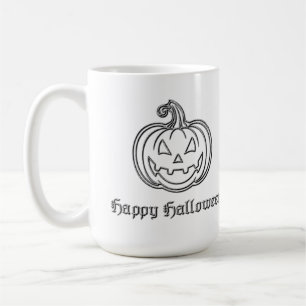 Caneca De Café Silver Jack O' Lanterna Halloween