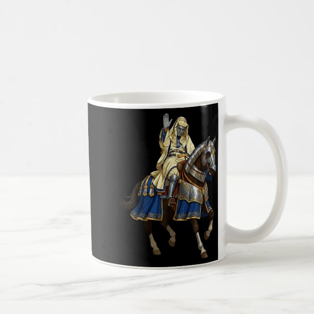 Caneca De Café Silver Mask King Baldwin Iv Golden Mask Medieval A (Direita)