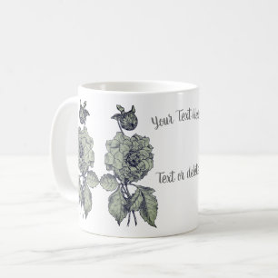 Caneca De Café Silver Peony Personalizado