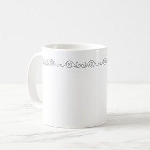 Caneca De Café Silver Scroll Work Mug