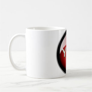 Caneca De Café SIM! Botão liga/desliga - Edição vermelha brilhant