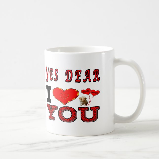 Caneca De Café Sim caro eu te amo (Direita)