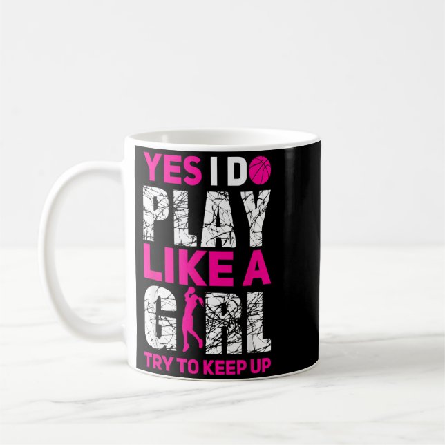 Caneca De Café Sim, Eu Jogo Como Uma Menina Beisebol (Esquerda)