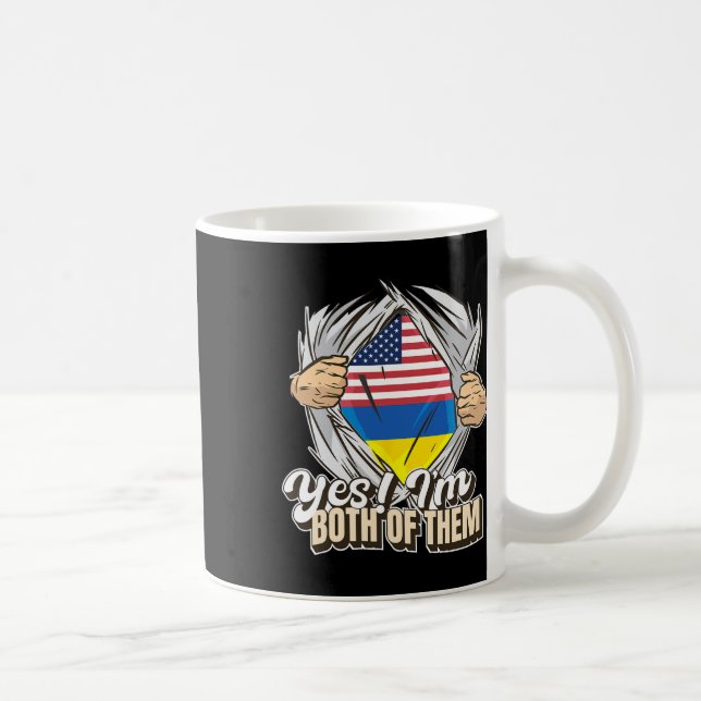 Caneca De Café Sim, eu sou ambos, dupla cidadania Ucrânia (Direita)