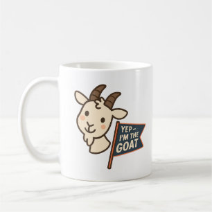 Caneca De Café Sim, eu sou o GOAT Designado de Cabeça de Bode Eng