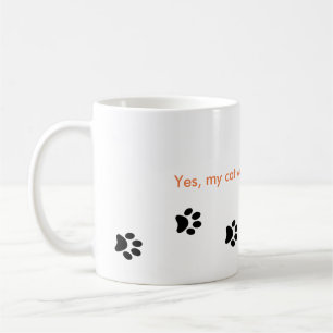 Caneca De Café Sim minhas caminhadas de gato por todo o lado em
