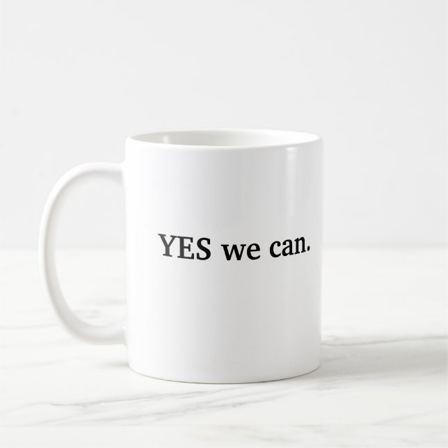 Caneca De Café Sim nós podemos AGREDIR (Esquerda)