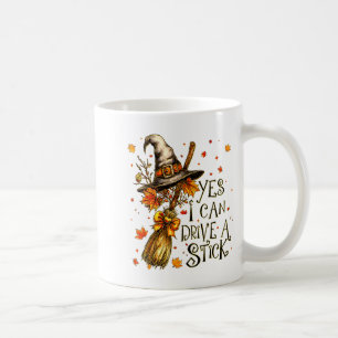 Caneca De Café Sim, Posso Dirigir Um Pau Outono Dia das Bruxas So