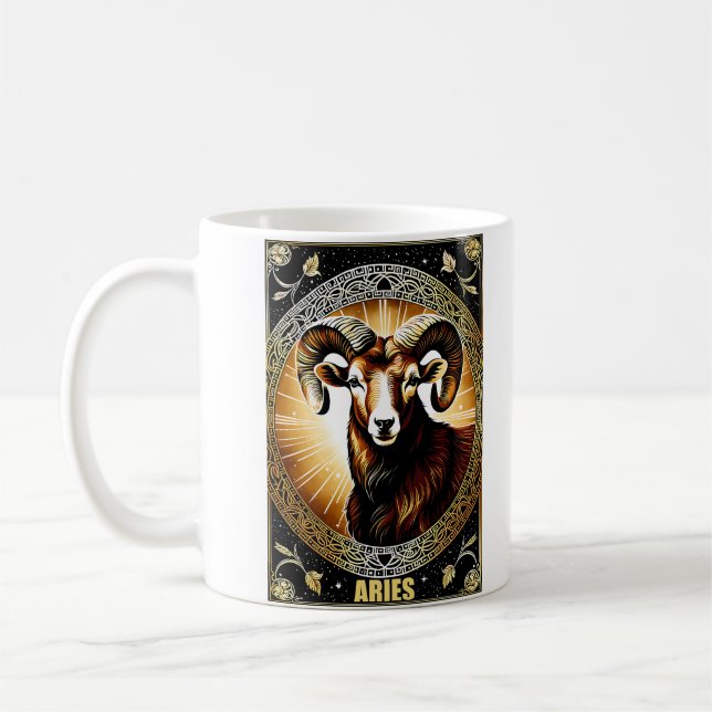 Caneca De Café Símbolo Aries Astrology (Esquerda)
