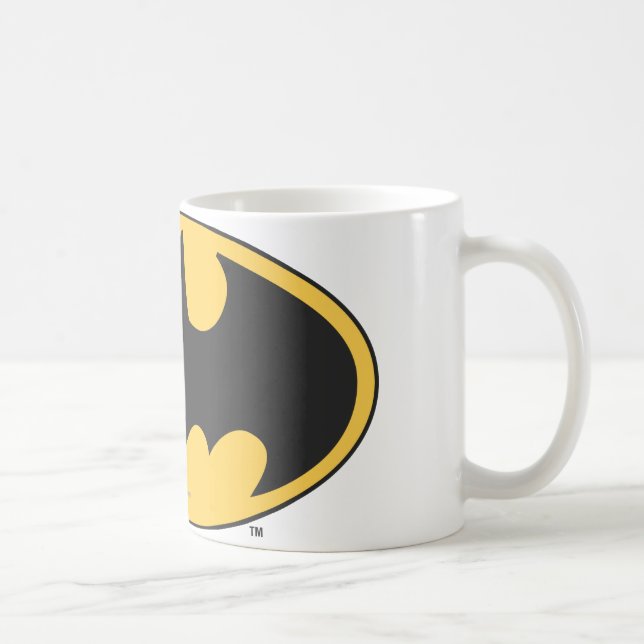 Caneca De Café Símbolo Batman | Logotipo Oval (Direita)