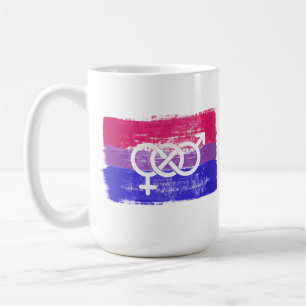 CANECA DE CAFÉ SÍMBOLO BISEXUAL PINTADO