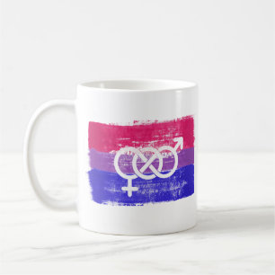 CANECA DE CAFÉ SÍMBOLO BISEXUAL PINTADO
