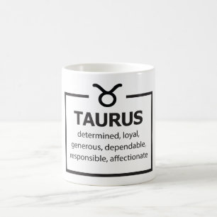 Caneca De Café Símbolo Celestial Zodiac Mug/Taurus