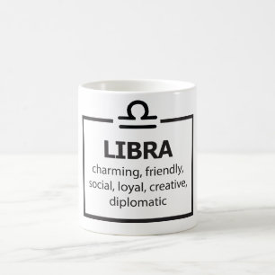 Caneca De Café Símbolo Celestial Zodiac Traços Mug/Libra