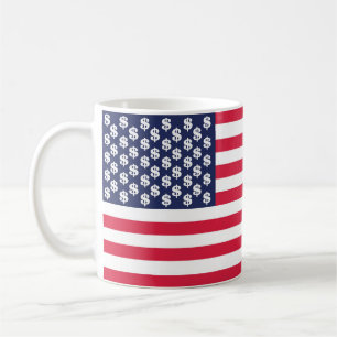 Caneca De Café símbolo country da américa - bandeira do dólar est