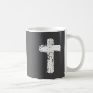 Caneca De Café Símbolo Cristão Minimalista de Cruz Simples Fé