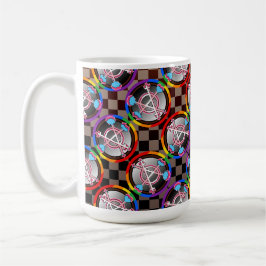 Caneca De Café Símbolo da Anarquia de Gênero, Emblema no Tabuleir