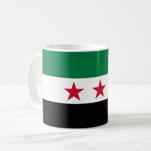 Caneca De Café Símbolo da nova bandeira da revolução do país Síri