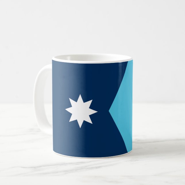 Caneca De Café símbolo da nova bandeira do estado de Minnesota EU (Frente Esquerda)