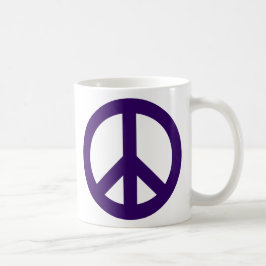 Caneca De Café Símbolo da Paz Roxo Escuro
