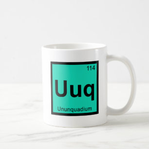 Caneca De Café Símbolo da Tabela Periódica de Química Uuq - Ununq