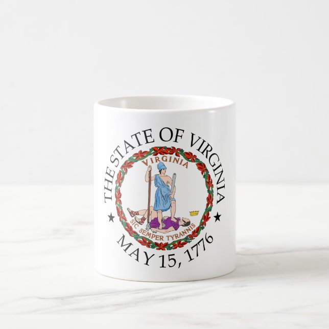 Caneca De Café Símbolo da Virgínia (Centro)