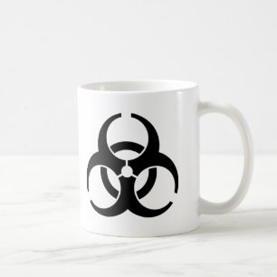 Caneca De Café Símbolo de advertência do Biohazard internacional