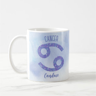 Caneca De Café Símbolo de Astrologia de Cancer Bonito Personaliza