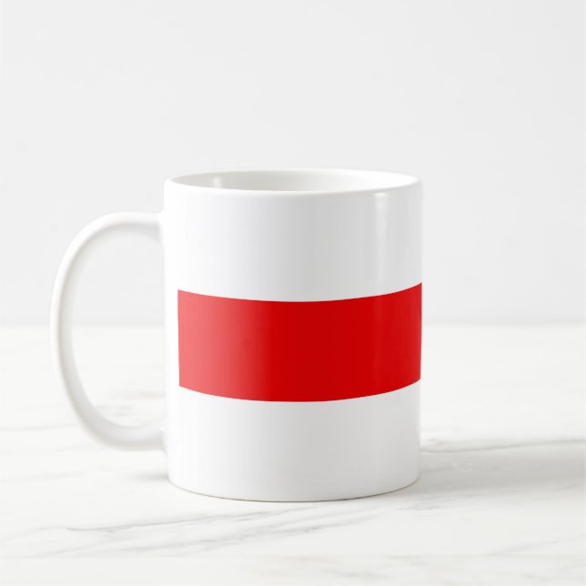 Caneca De Café Símbolo de bandeira do protesto bielorrusso revolu (Esquerda)