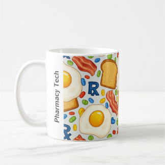 Caneca De Café Símbolo de Breakfast e RX personalizado Pharmacy M
