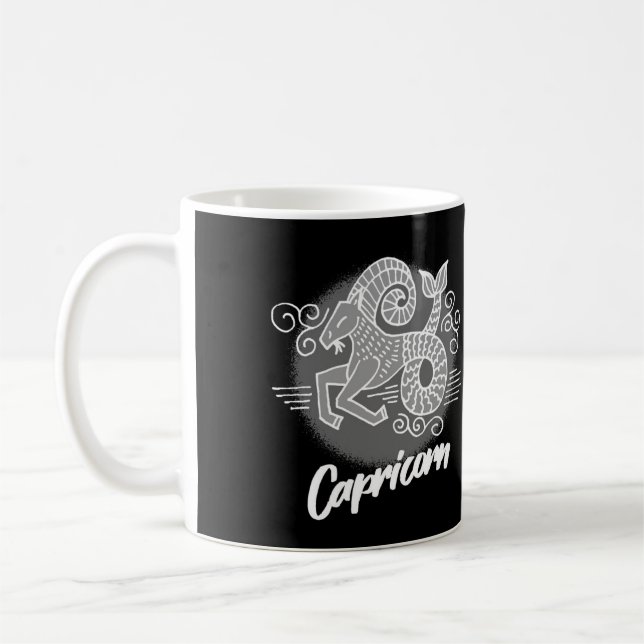 Caneca De Café Símbolo de Capricórnio Zodiac Coffee Mug (Esquerda)