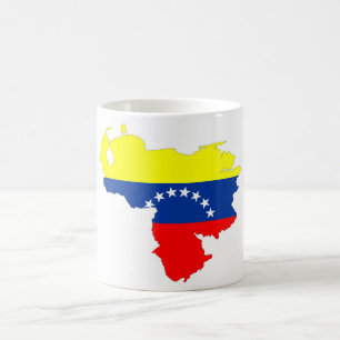 Caneca De Café símbolo de forma do mapa de bandeira venezuela