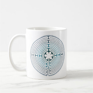 Caneca De Café Símbolo de Geometria Sagrado - Chartres Labyrinth