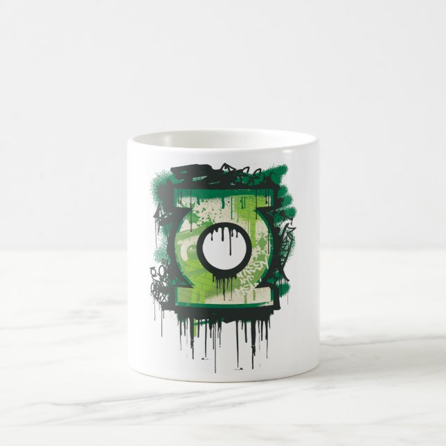 Caneca De Café Símbolo de Grafite Lanterna Verde (Centro)