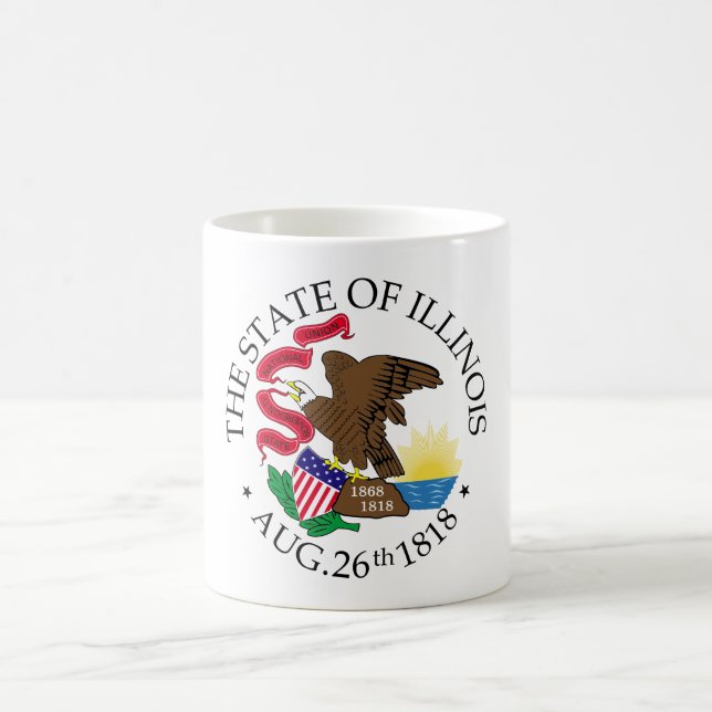 Caneca De Café Símbolo de Illinois (Centro)