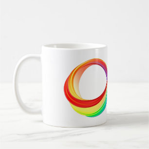 Caneca De Café Símbolo de Infinidade Arco-Íris em Camadas