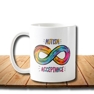 Caneca De Café Símbolo de Infinidade do Arco-Íris Colorido de Ace
